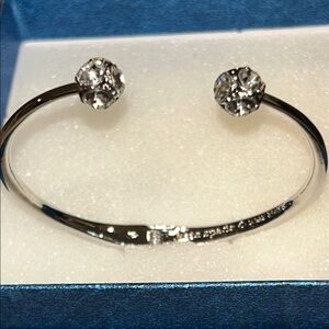 Kate Spade Crystal Hinged Open Cuff Bracelet
